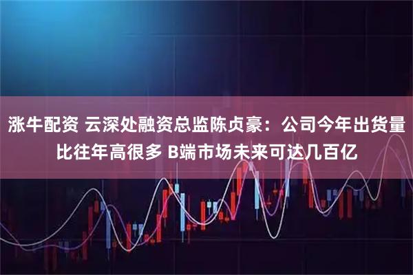 涨牛配资 云深处融资总监陈贞豪：公司今年出货量比往年高很多 B端市场未来可达几百亿